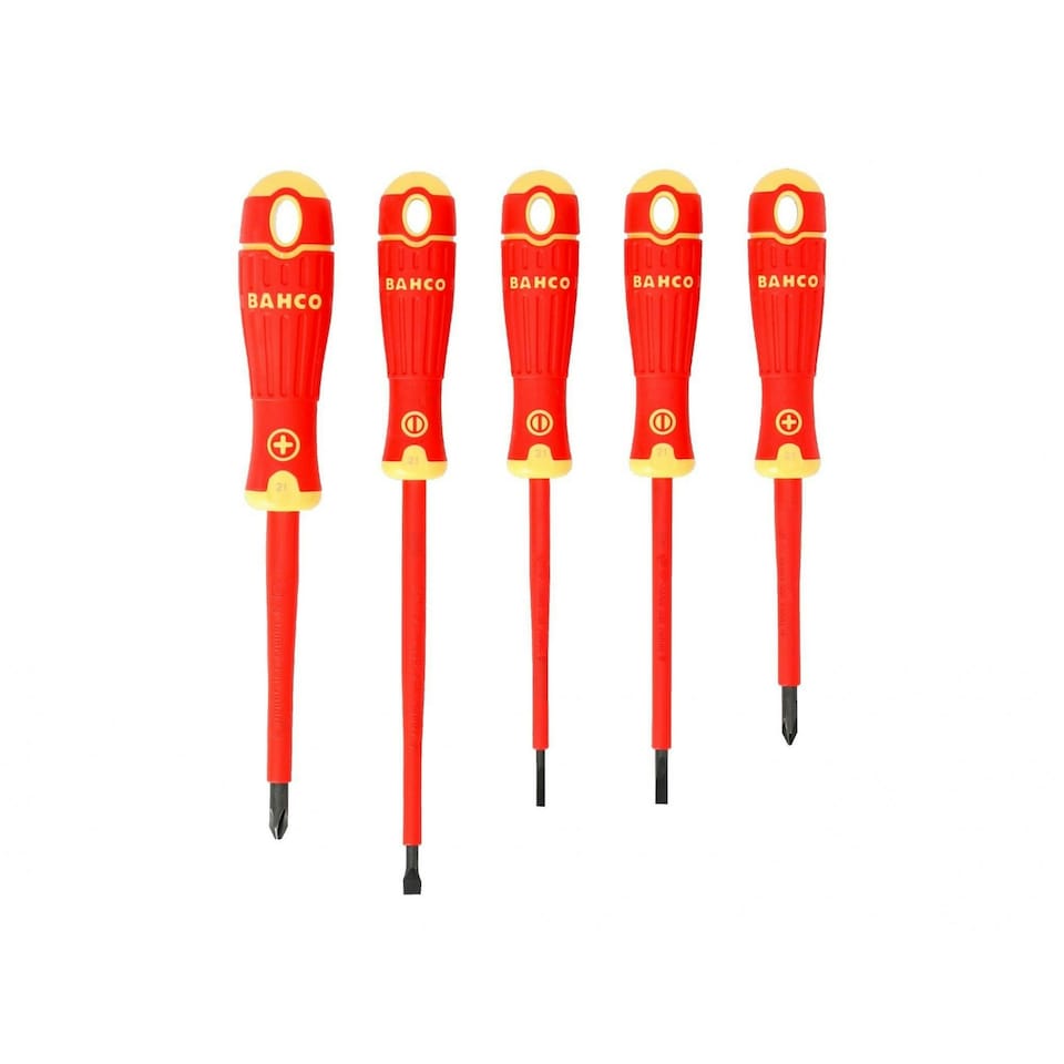 Bahco B220.005 Bahcofit Insulated Screwdriver Set, 5 Piece - Multi Colour - One Size