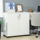 image 2 of Vinsetto 2-Tier Locking Filing Cabinet Office Storage Cabinet, White