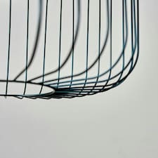ValueLights Ridgway Black Metal Wire Ceiling Light Shade with LED Bulb