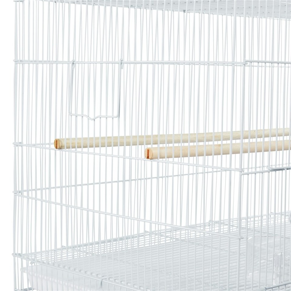 image 1 of Yaheetech 77.5 cm L x 46.5 cm W x 46 cm H Flight Cage w/ Slide-out Tray White