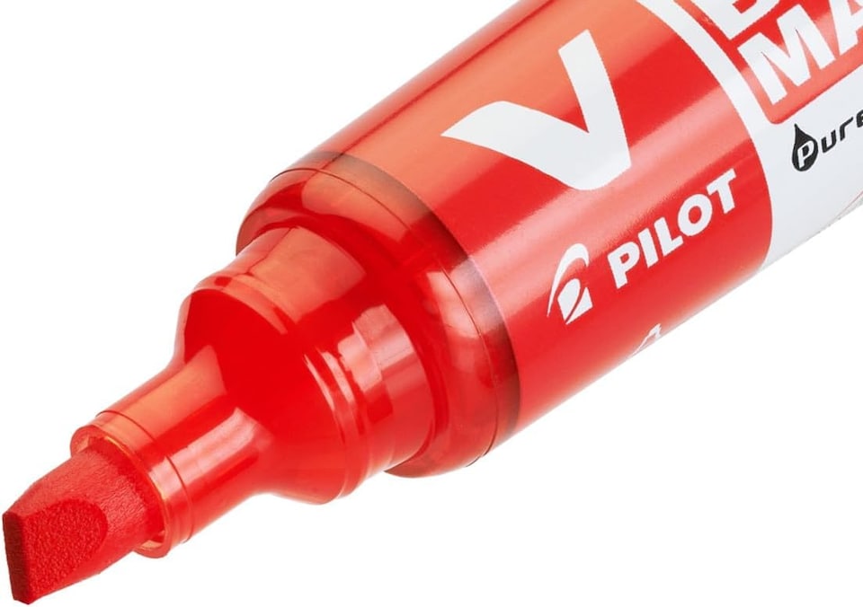 image 1 of 10 x Pilot V-Board Master Chisel Tip Medium Drywipe Marker Assorted