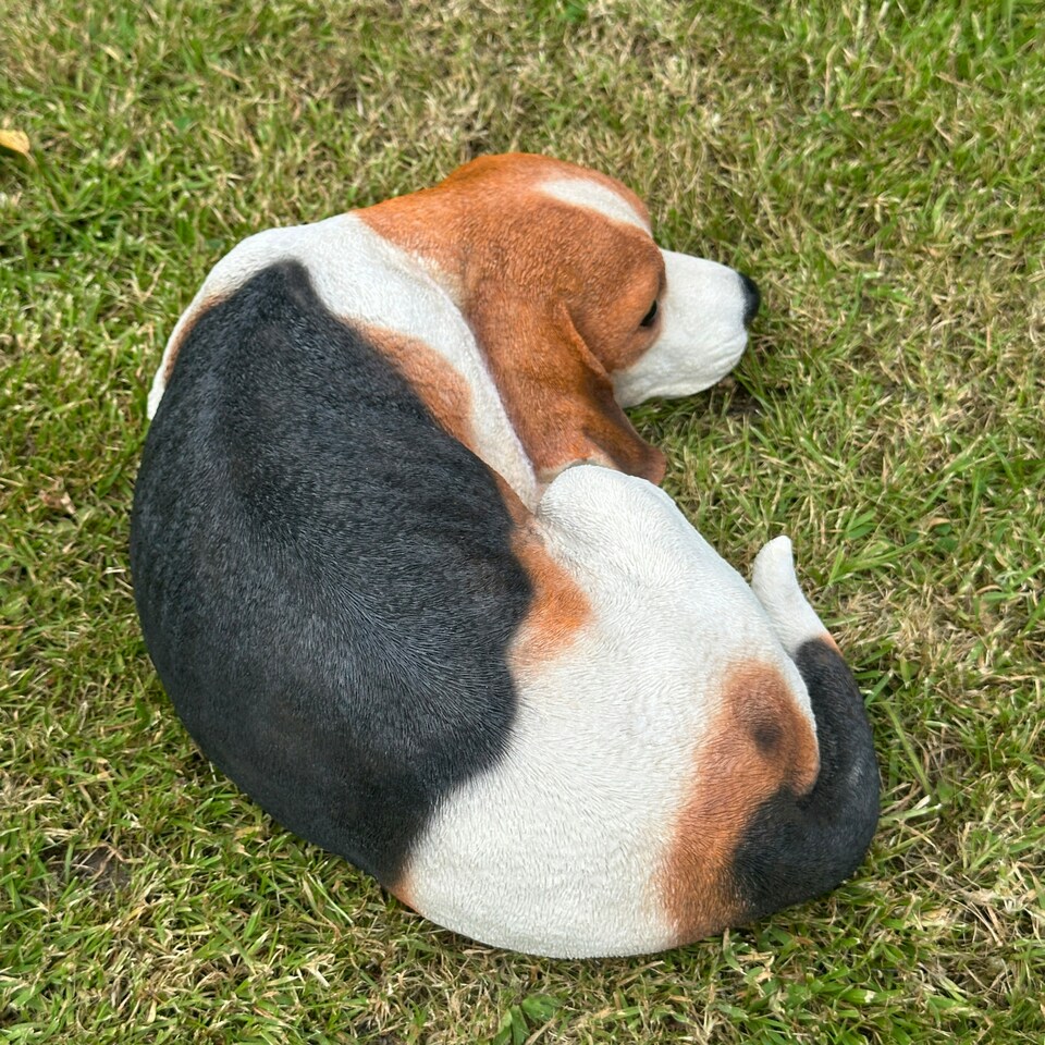 image 1 of Animal Crackers Laying Beagle Figurine Home Or Garden Decoration
