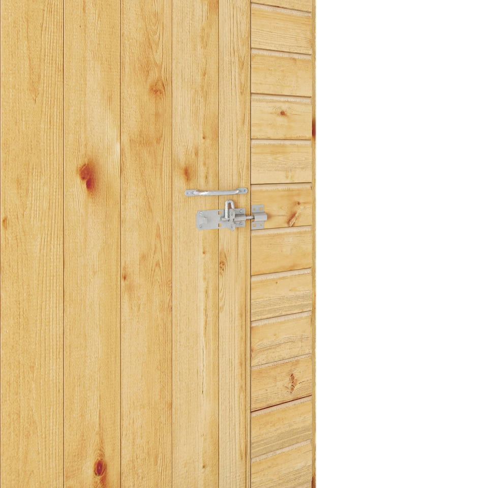 image 1 of 8 x 6 Garden Shed Pent Roof Wooden Shiplap Storage Shed Brown