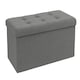 image 2 of Home Republic Linen Storage Ottoman - 76cm x 38cm Foldable Grey