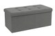 image 2 of Home Republic Linen Storage Ottoman - 76cm x 38cm Foldable | Grey