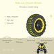 image 2 of HOMCOM No Power Quad Toddler Ride on Car Foot-to-Floor Sliding Yellow