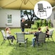 image 10 of Outsunny Folding Garden Dining Chairs Set of 2/4 with Mesh Seat Black | 2 pcs