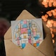 image 3 of Piet Mondrian Art Card Composition in Oval with Colour Planes