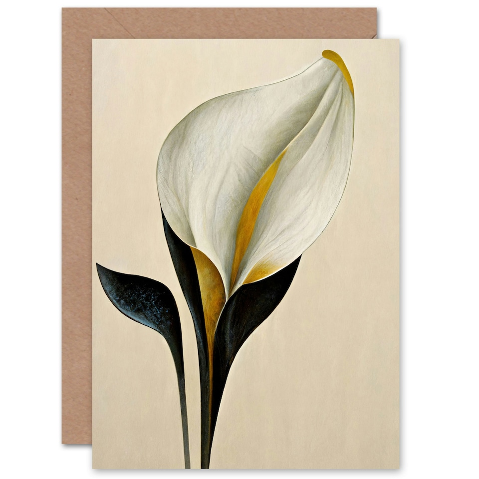 image 1 of Mothers Day Card Elegant Simple Calla Lily Sympathy Card