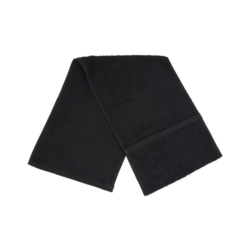Towel City Luxury Pocket Gym Towel - Black - One Size