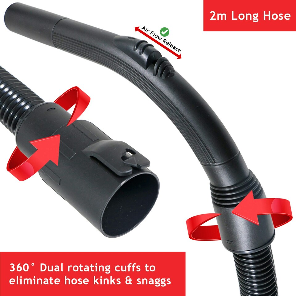 image 1 of SPARES2GO Hose Spare Parts for Titan TTB774VAC 16L TTB775VAC 20L TTB776VAC 30L TTB777VAC