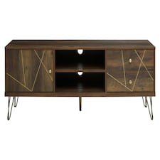 Interiors by Premier Sturdy Design Media Unit, Sturdy Construction Of Wooden Tv Stand With Storage, Versatile Living Room TV Unit