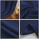 image 2 of Midnight Blackout Curtains - Navy Blue Thermal Eyelet - 46 x 63 Drop - 2 Panel Blue