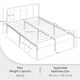 image 3 of Yaheetech Romantic 4ft6 Double Metal-Framed Bed with High Headboard White