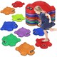 image 1 of AIYAPLAY 9-Piece Kids Stepping Stones, Turtle-Shaped Stackable River Stone