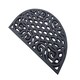 image 3 of Nicoman Victorian Style Halfmoon Rubber Outdoor Door Mat Grey 75 x 44cm | Grey | Open Back (For Outdoors)