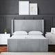 image 2 of Elara Divan Bed with Winged Panel Headboard - Silver - King / 5ft