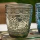 image 3 of Set of 4 Vintage Style Spring Summer Fontaine Colorful Embossed Tumblers Glasses 270ml