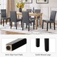 image 6 of Yaheetech Set of 4 Fabric Upholstered Dining Chairs Grey | Dark Grey