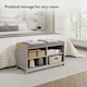 image 3 of VonHaus Grey Hallway Shoe Storage Bench with Seat | Grey | 1