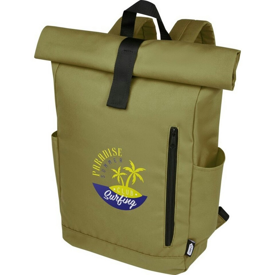 image 1 of Unbranded Byron Roll Up 18L Backpack - Olive - One Size | Green
