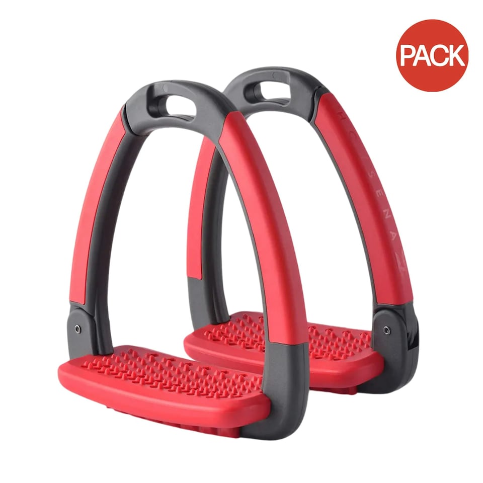 image 1 of Horsena Horse Stirrup Treads (Pack of 2) - Deep Red - One Size