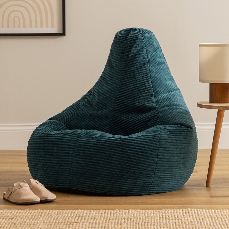 image 1 of Dalton Medium Beanbag Corduroy Teal | Green | Teal | 1