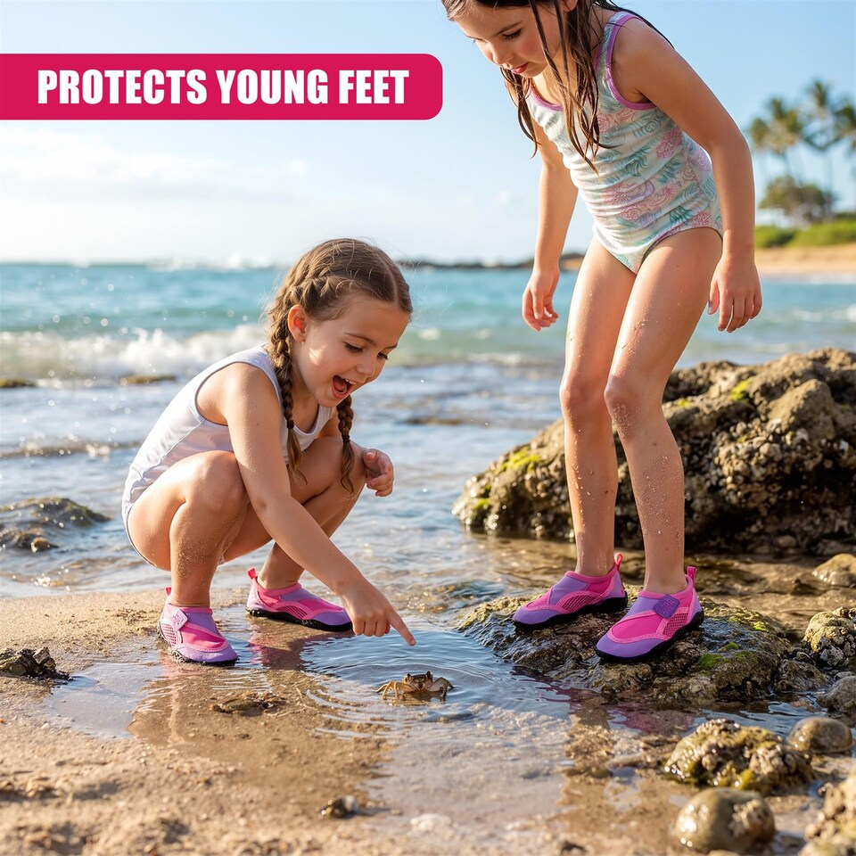 image 1 of GEEZY Aqua Water Shoes for Women Beach Surfing Holidays - Pink, UK Adult 4
