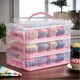 image 2 of VonShef Pink Cupcake Carrier w/ Handle 3 Tier Up to 36 Cakes