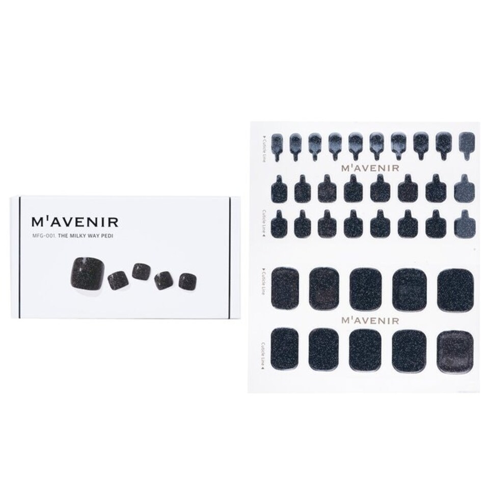 image 1 of Nail Sticker (black) - # The Milky Way Pedi - 36pcs Black