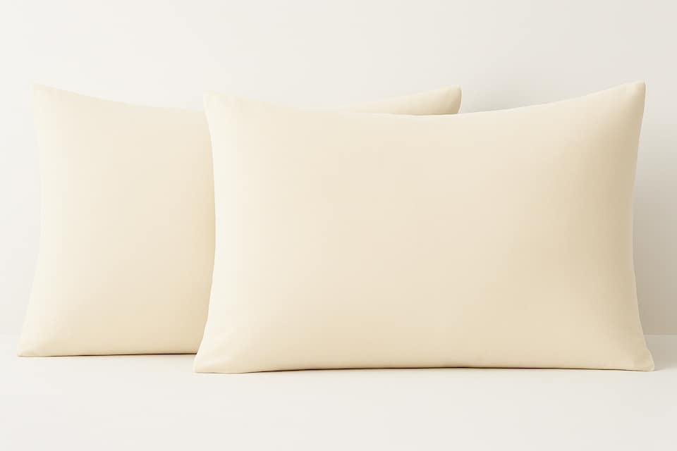 Flanelette Brushed Cotton Pillowcase Pair Cream | Cream