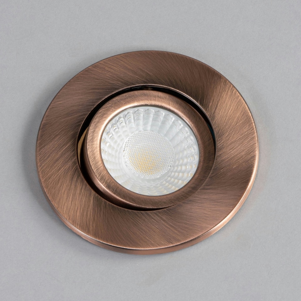 image 1 of BHS Cal LED Fire Rated IP65 Recessed Spotlight | Copper | Antique Copper | 1