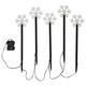 image 3 of ValueLights Snowflake Black Outdoor Ground Spike Light