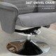 image 4 of HOMCOM Upholstered Swivel Recliner Armchair with Ottoman, Grey | Grey