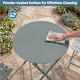 image 6 of Yaheetech 3-Piece Outdoor Bistro Set with 1 Table & 2 Chairs-Gray | Grey | Grey