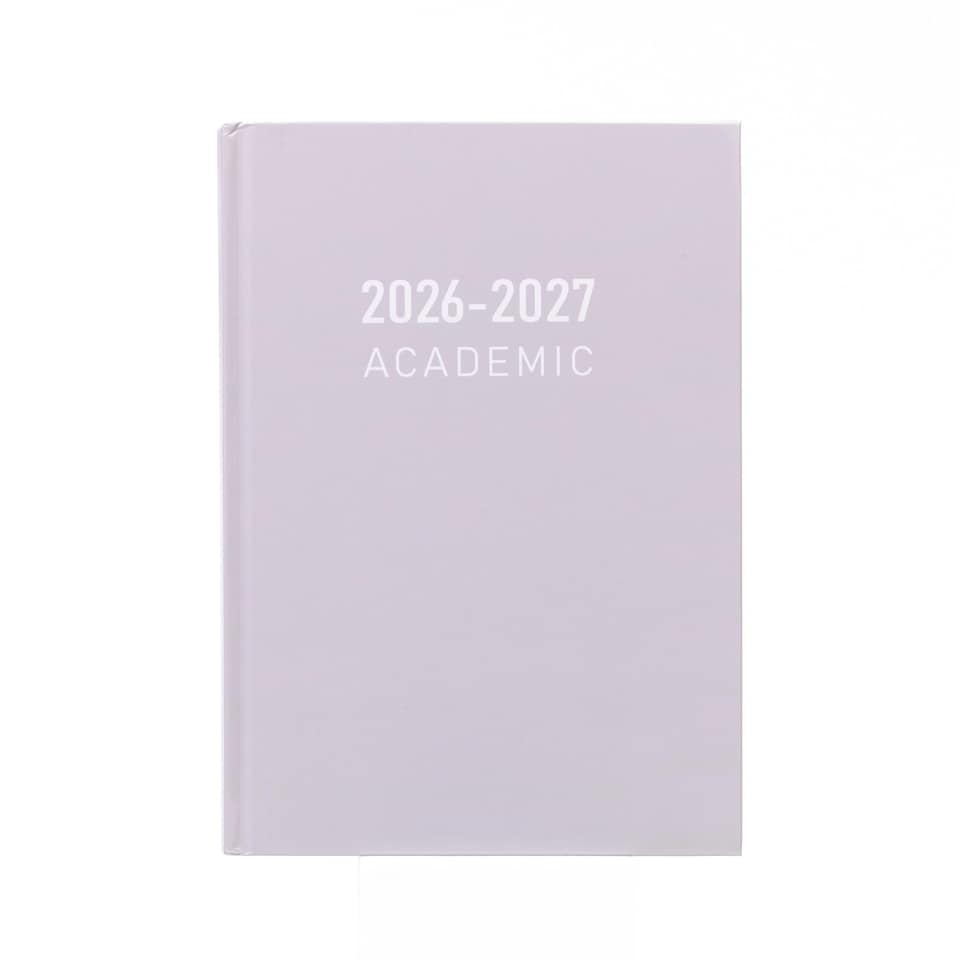 image 1 of 2026 2027 Academic Diary A5 Week to View - Mid Year Student Planner August 2026 to July 2027 - Hardback School College Organiser with Ribbon Bookmark (Grey) | Grey | Grey