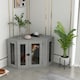 image 2 of PawHut Dog Crate Furniture for Medium Dogs w/ Cushion, Large Door - Grey