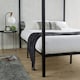 image 7 of King 4 Poster Black Metal Canopy Bed Frame Home Modern Bedroom Furniture