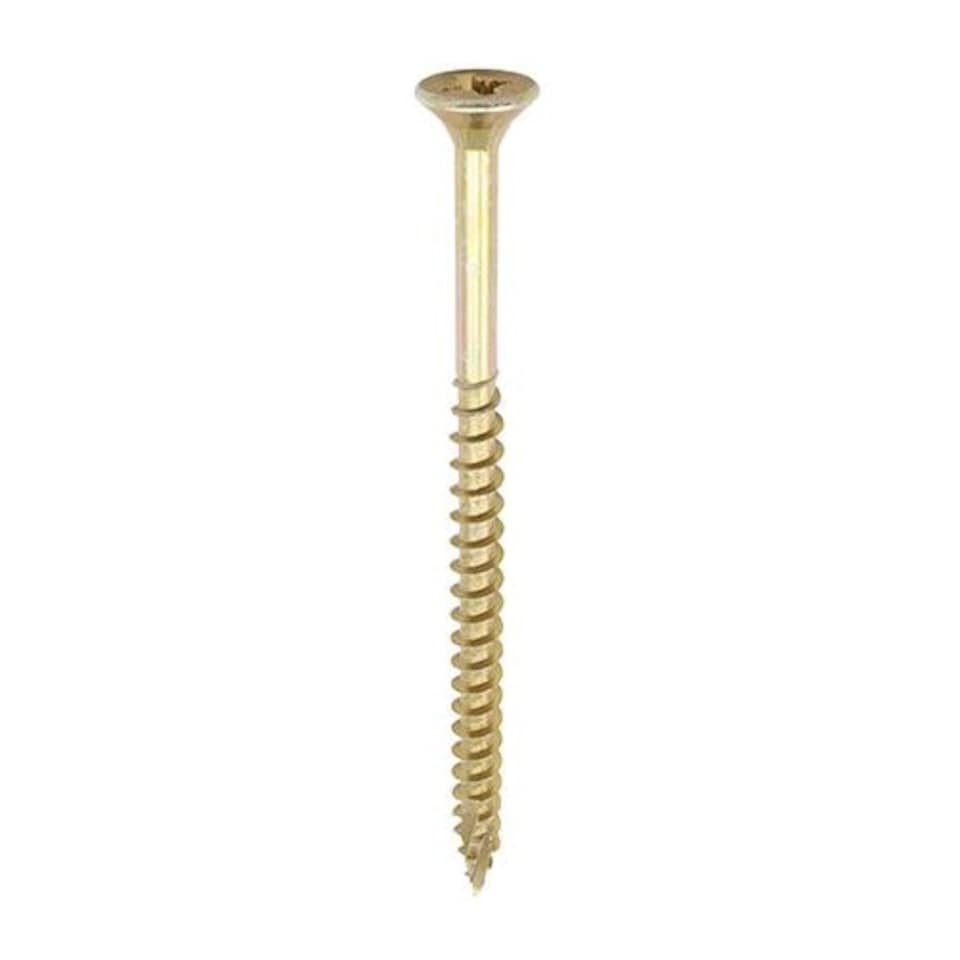 image 1 of Timco - C2 Strong-Fix Multi-Purpose Premium Screws - PZ - Double Countersunk - Yellow (Size 6.0 x 120 - 100 Pieces)