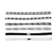 image 3 of Nike Printed Flex Classic Headband (Pack of 6) | White | White/Black | One Size | 1