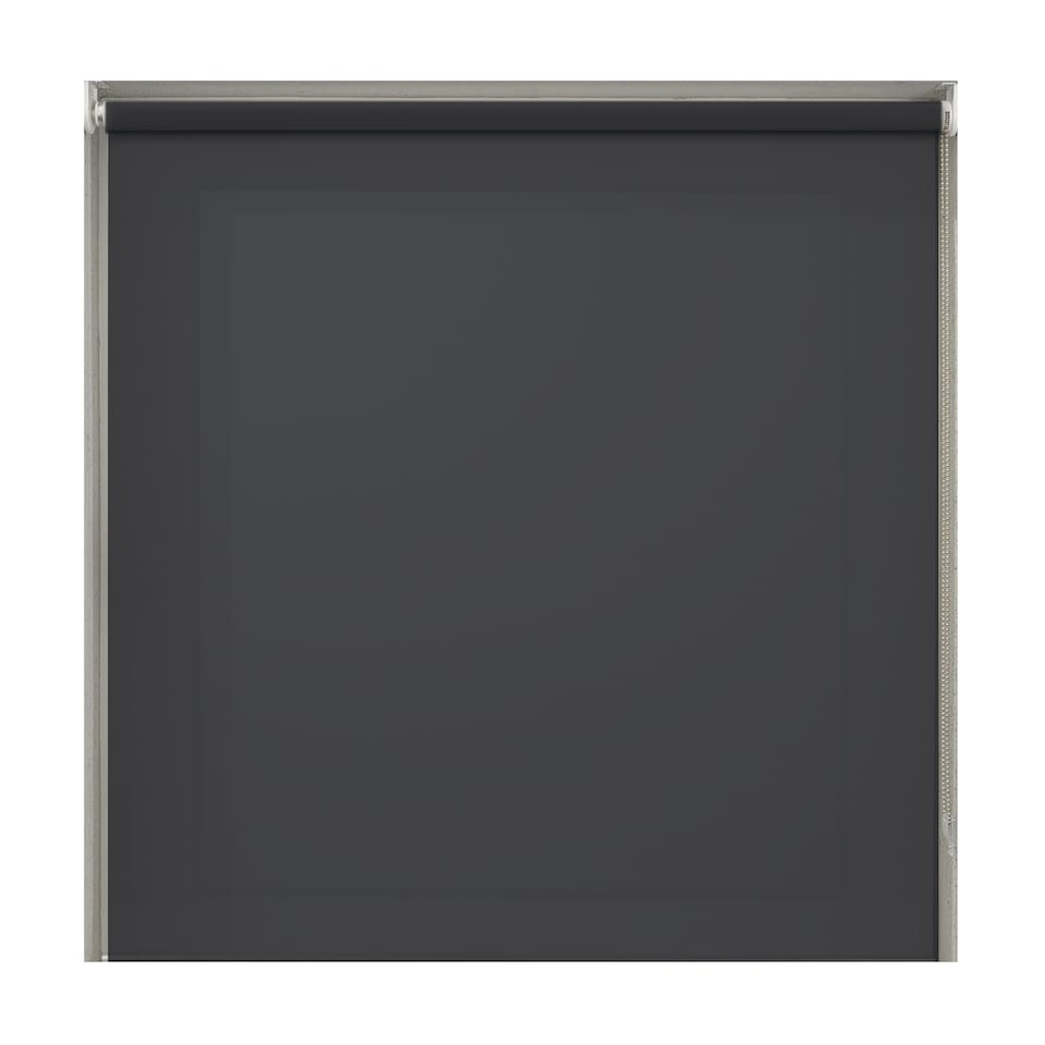 image 1 of 130cm Black Plain Straight Edge Daylight Roller Blind | Black | Black