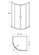 image 2 of Contemporary 8mm Glass Quadrant Shower Enclosure, 1000 x 1000mm, Brushed Brass | Copper | Brushed Brass | 1