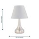 image 5 of Set of 2 Romana - Brushed Chrome Touch Table Lamps with Ivory Shades Silver | Red