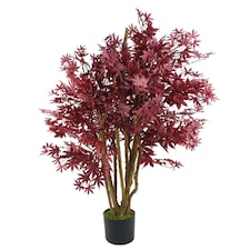 120cm Artificial Red Maple Tree | Green | 4ft