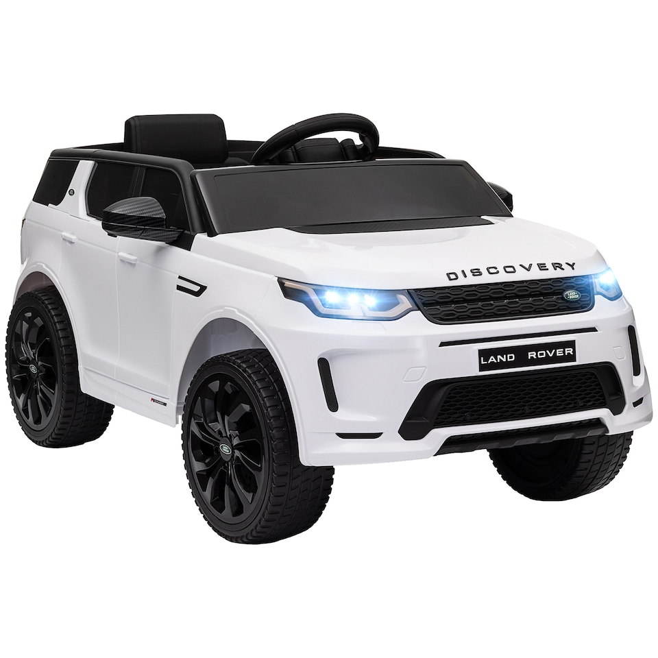 image 1 of AIYAPLAY Land Rover Discovery Sport Licensed Kids Electric Car, 12V Ride on Car with Remote Control, LED Lights, Music, Horn, for Ages 3-6 Years, White