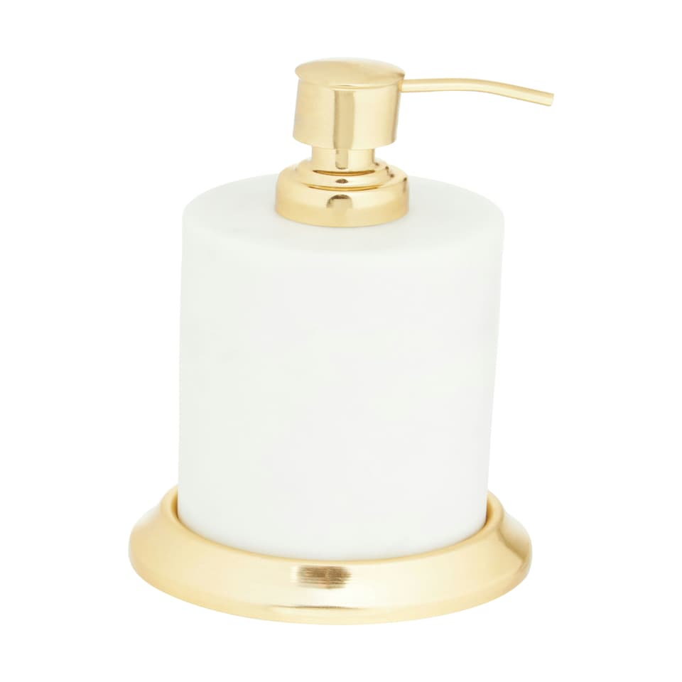 image 1 of Mako White Marble Lotion Dispenser