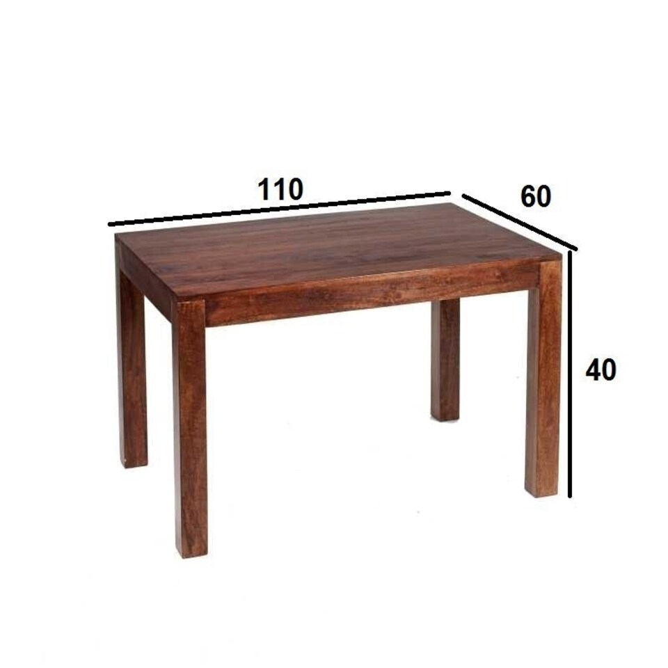 image 1 of Toko Dark Mango Large Dining Table - Solid Mango Wood - L90 x W180 x H76 cm Brown