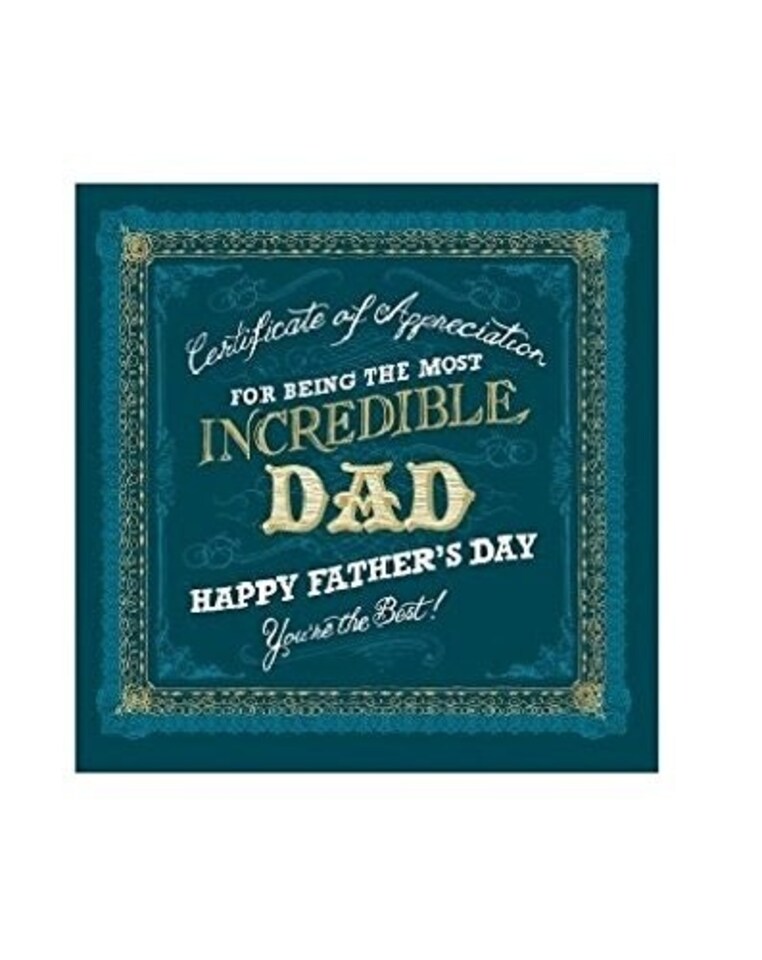 image 1 of Certificate Appreciation For Being The Most Incredible Dad Father's Day Card