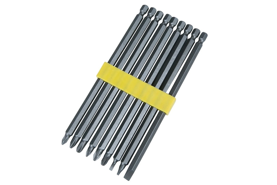 image 1 of Blue Spot Tools - 9 Pce 150mm Chrome Vanadium Extra Long Power Bit Set