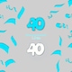 image 5 of 4 x 14g 40th Blue Happy Birthday Confetti
